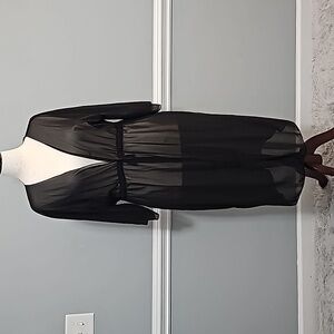 Upopby Sheer Black Swimsuit Cover-Up